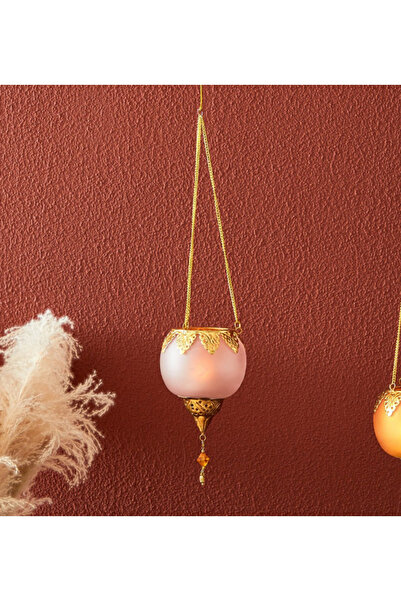 DREW حامل شموع زجاجي معلق على شكل قطرة - 11.5 × 11.5 × 16 سم