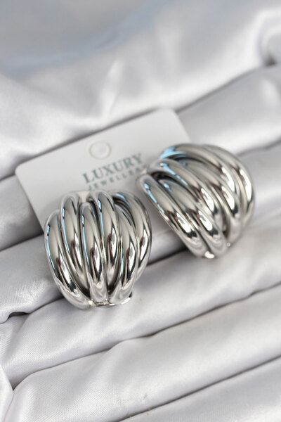 Skygo أقراط نسائية عتيقة بلون نحاسي فضي - TJ-BKP11314