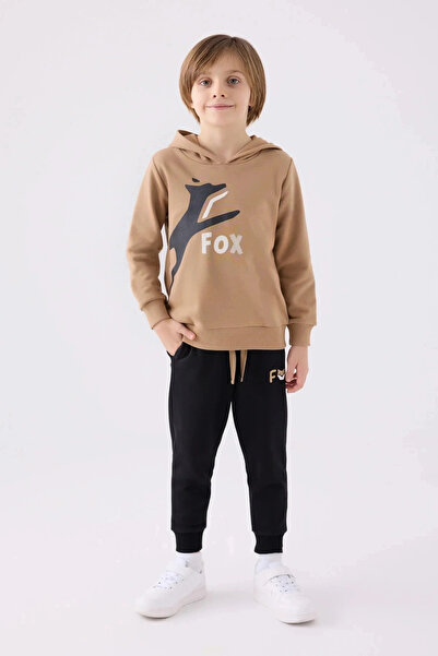 Rolypoly Boy's Brown Tracksuit Set