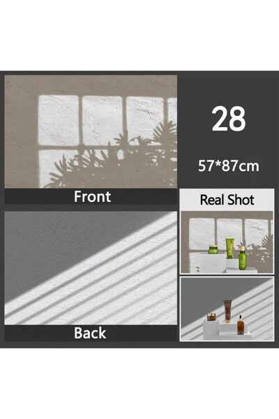 AZT Ürün Yemek Reklam vb. Çekimleri 57x87cm 4 Adet 8 li Çift Taraflı Backdrop Fotograf Zemini Arka Fonu