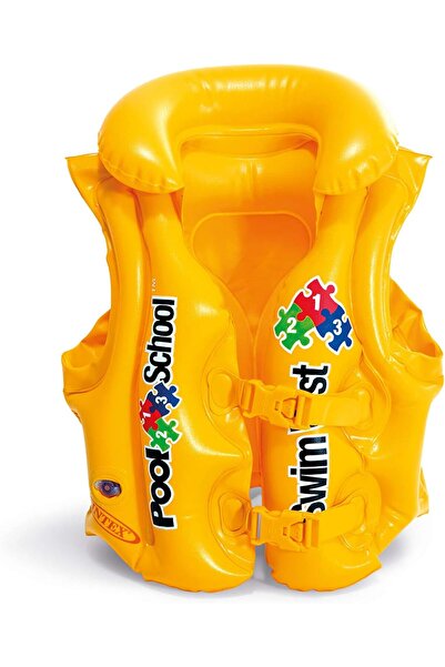 Biki Children's swim vest with air collar, yellow color - 58660