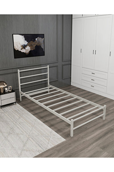 UmkaHome LUXORA 90x190 Metal Karyola – İş Gri | Modern & Dayanıklı Tasarım