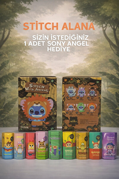 SYS PREMİUM - Labubu, Stich Hayvan Temalı Blind Box, Figür, Wild Animal Peluş...