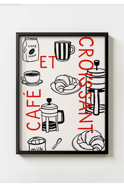 MIOVI WORKS Café Script | Moderna minimalistička slika za dekoraciju zidova k...