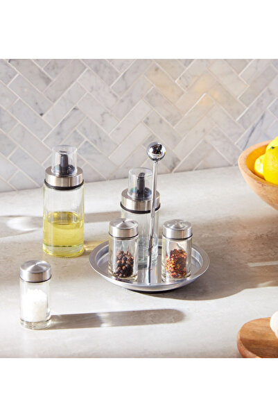 Generic Alisse 6-Piece Salad Dressing Set with Rack