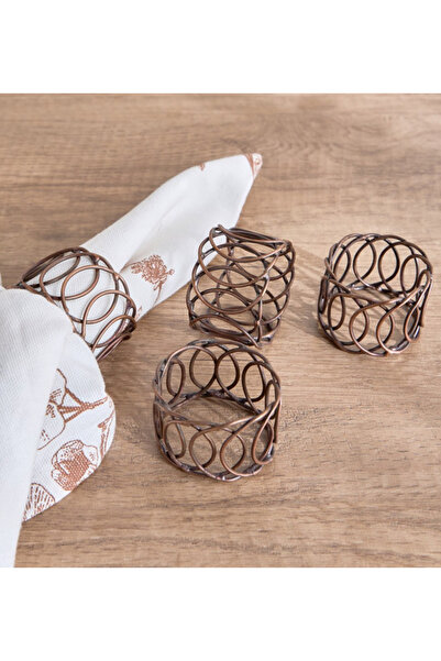 DAHAB 4-Piece Napkin Ring Set - 5 cm