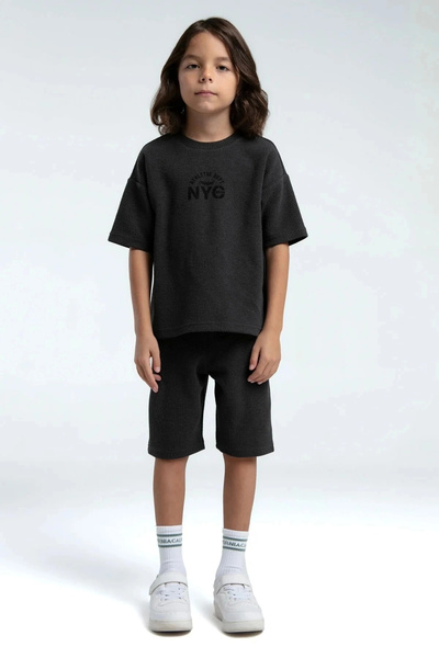 Rolypoly ERKEK ÇOCUK BERMUDA TAKIM - ANTRASİT