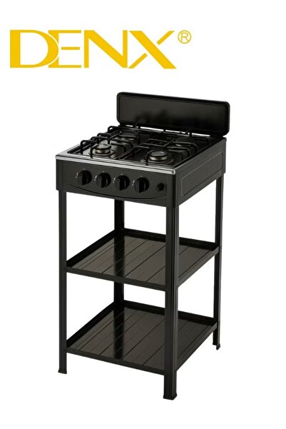 Primo Plus Built-in gas hob with four burners, black, and four legs, DX2813