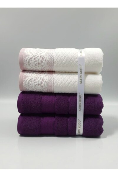Özdilek Evony Trendy Towel - 4 Pieces 50X90Cm Dark Lilac