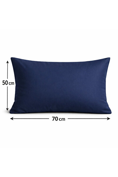 Yamesa 2 Pieces 100% Cotton 50X70 cm Dark Blue Pillowcases – Anti-Sweat, Brea...