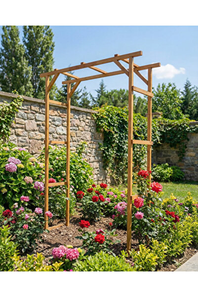 Severale Ahşap Bahçe Kemeri Çardak Sarmaşık Kemeri