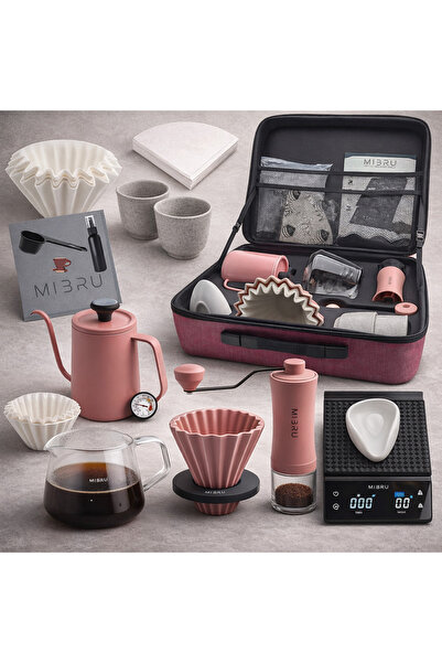 MIBRU 12-Piece V60 Coffee Brewing Set with Carry Case – For Home, Office & Ou...