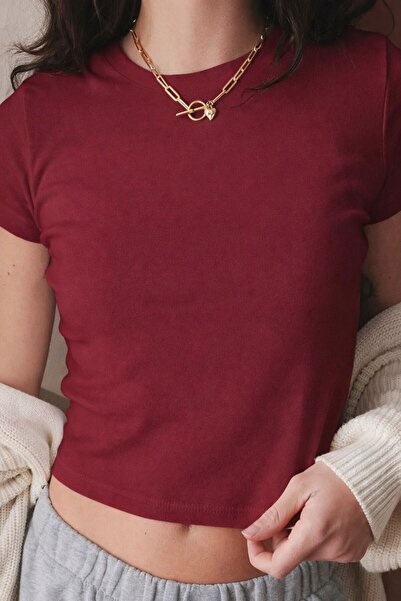 Hira Clothing Μπλουζάκι από χτενισμένο βαμβάκι με λύκρα, με εξαιρετική υφή κα...