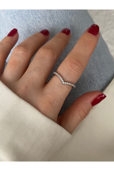 Pinery Jewels إصدار محدود - خاتم نسائي مرصع بأحجار الزركون المتسلسلة مع إمكان...