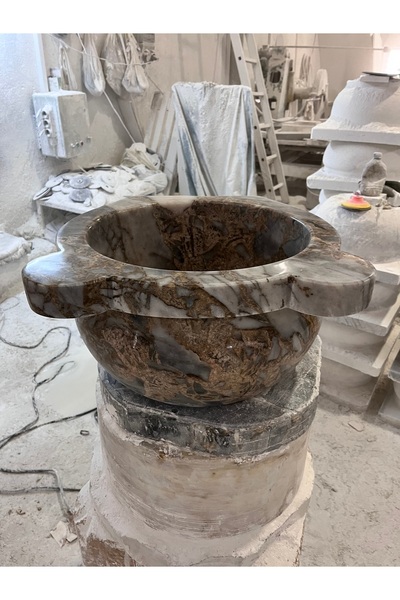 Lotos Mermer ateş gri kurna,mermer kurna ,hamam kurnası