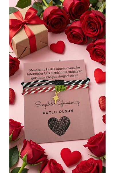 Goldesing Valentine's Day Gift North Star and Red-White Rope Lucky Bracelet a...