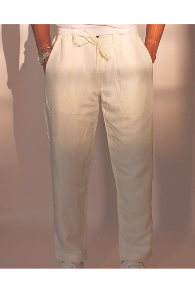 Cérna linen Men's linen trousers, lightweight and comfortable for warm weathe...