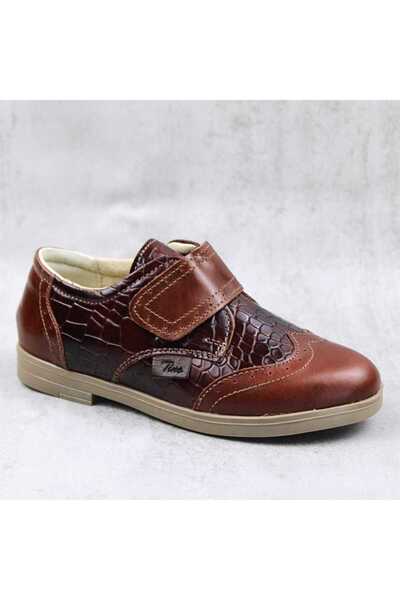 tino Pantofi stil Oxford , pentru copii , din piele naturala 3228-MARO/R