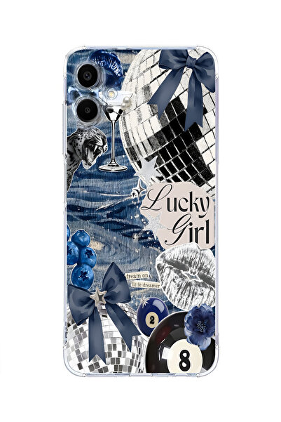 moonset Samsung Galaxy A05 Uyumlu Baskılı Yumuşak Silikon Şeffaf Telefon Kılıfı