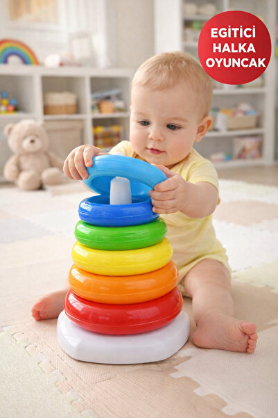 MEDUSHOP Renkli Halka Bebek Oyuncağı – Eğitici & Dayanıklı Eğitici Motor Geli...