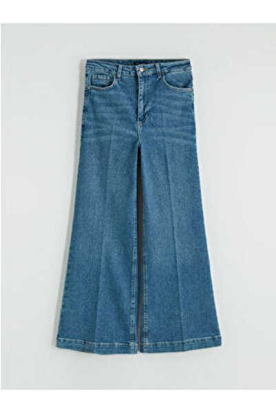 LC Waikiki بنطلون جينز نسائي واسع الساق من M1 SEZON باللون الأزرق الفاتح