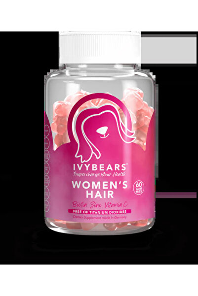IvyBears 500mcg Biotin Women's Hair Support Gummy Supplements with Vitamin C ...