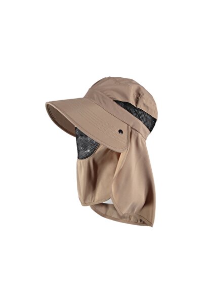 PIECE SIGNATURE قبعة مقاومة للماء لحماية الوجه والظهر، مناسبة للمشي لمسافات ط...