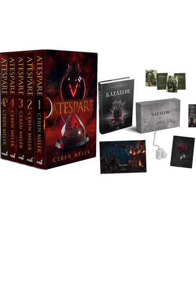 İndigo Kitap Ateşpare 5 Kitaplık Kutulu Set - Ciltli ve Kazazede 4 Kutulu Ask...