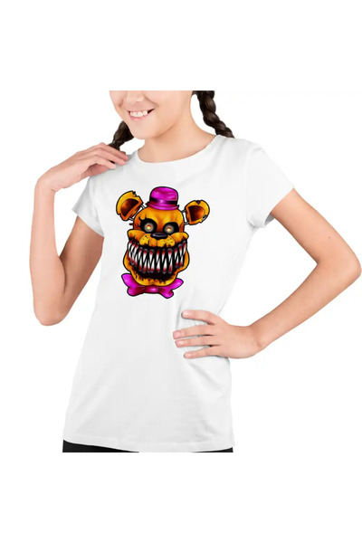 OEM Tricou Copii Fete Fnaf Nightmare Freddy Five Nights at Freddy Horror Hall...