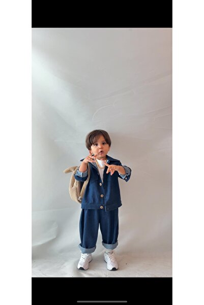 bohemiankids baby wear Set jachetă din denim bleumarin