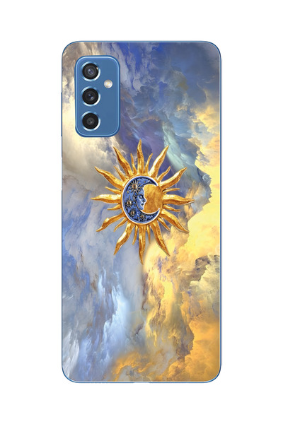 moonset Samsung Galaxy M52 Uyumlu Baskılı Yumuşak Silikon Şeffaf Telefon Kılıfı
