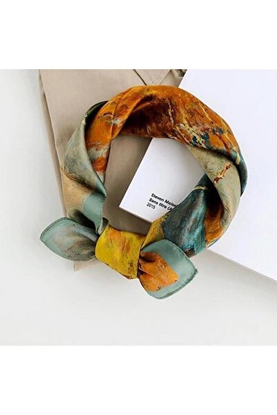 Accessories Eșarfă/șal pentru femei, cu model verde, elegantă, cu aspect de m...