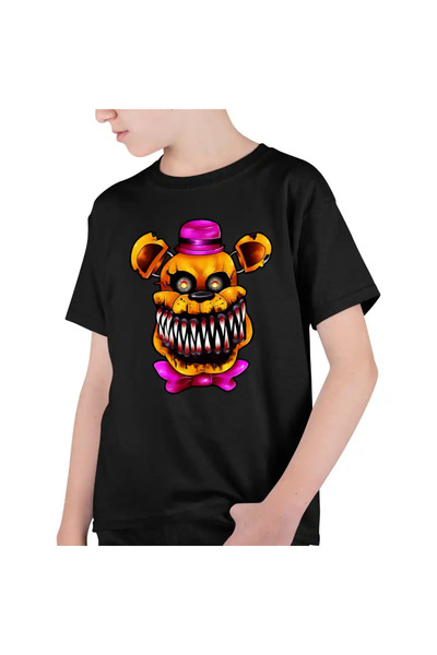 OEM Tricou Copii Baieti Fnaf Nightmare Freddy Five Nights at Freddy Horror Ha...