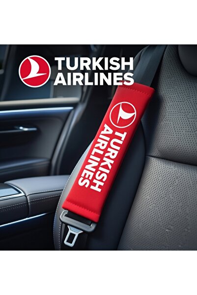 sahmeran oto aksesuar TURKISH AIRLINES kırmızı Emniyet KEMERİ Koltuk Kemer Pe...