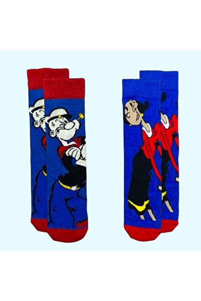 Çorap Kurdu Pachet de 2 șosete unisex pentru băieți, cu modele de personaje d...