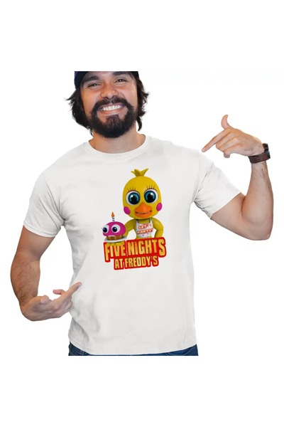 OEM Men's T-Shirt Fnaf Chica Five Nights at Freddy's Horror Halloween