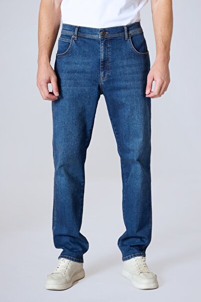 Twister Jeans Vegas 132-334 Mıddle Blue Lycra Loose Fit Men's Jeans Blue