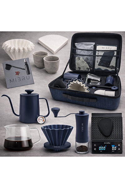MIBRU V60 Complete Coffee Brewing Set – Indoor Comfort, Outdoor Freedom Blue