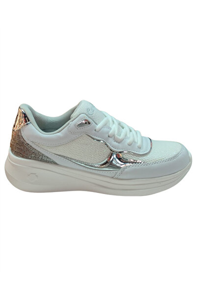 Ay Ayakkabım Crm2007 Women's White-Silver (36-40) Casual Sports Shoes
