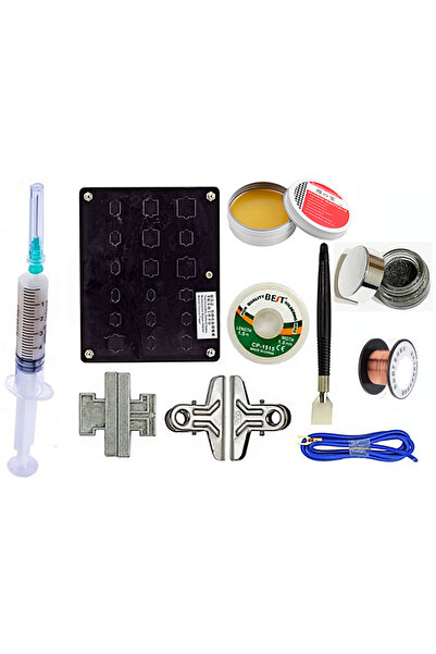 mikroZen PCB Tutucu Lehimleme Standı Seti – Havya Uç Temizleyici Flux ve Lehi...