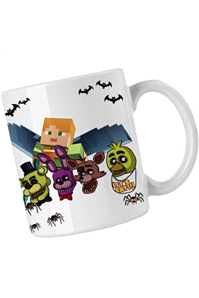 OEM Mug Fnaf Minecraft Five Nights at Freddy Horror Halloween