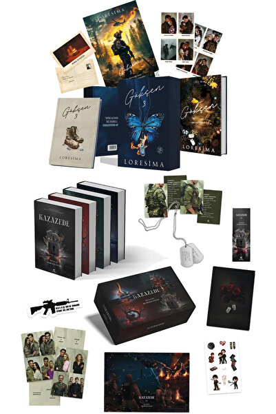 Ephesus Yayınları Gökçen 3 Tek Kitaplık Kutulu Set Ciltli ve Kazazede 4lü Set...