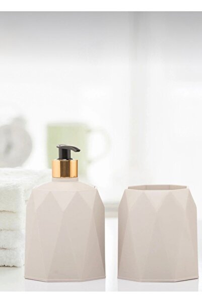 ALY DURU 2'li Set Sıvı Sabunluk Diş Fırçalık Banyo Sabunluk