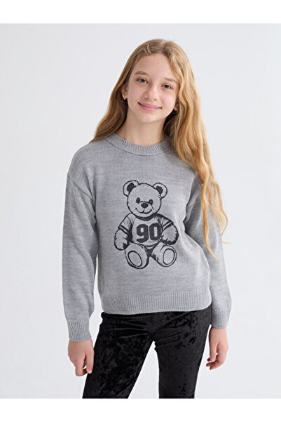LC Waikiki Sparkling Choices Zero Roba Collar Girls' Knitwear Sweater from Sh...