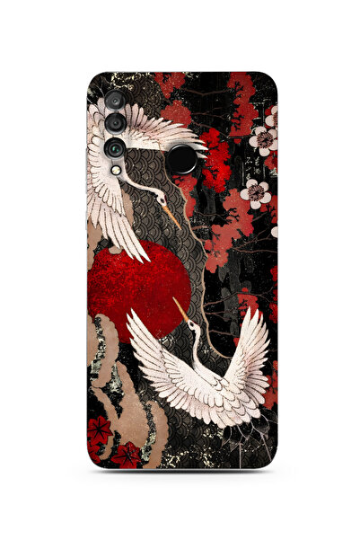 moonset Huawei P30 Lite Uyumlu Baskılı Yumuşak Silikon Şeffaf Telefon Kılıfı