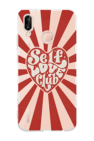 moonset Huawei P20 Lite Uyumlu Baskılı Yumuşak Silikon Şeffaf Telefon Kılıfı