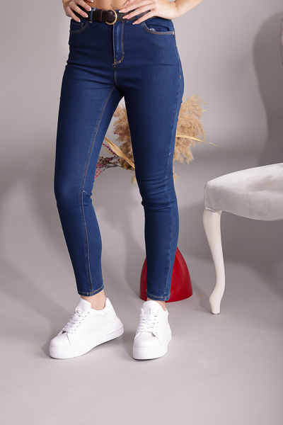 ermin High-Sole Women's White Lace-Up Sports Shoes Casual Sneakers