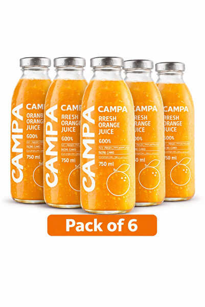 Campa Fresh Orange Juice 100% Fruit Juice,750mlx6 Glass Bottle No Added Sugar...
