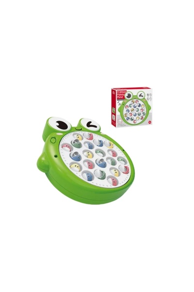 Toybox لعبة صيد كهربائية تعليمية للأطفال، على شكل ضفدع كرتوني، لوحة صيد دوارة...