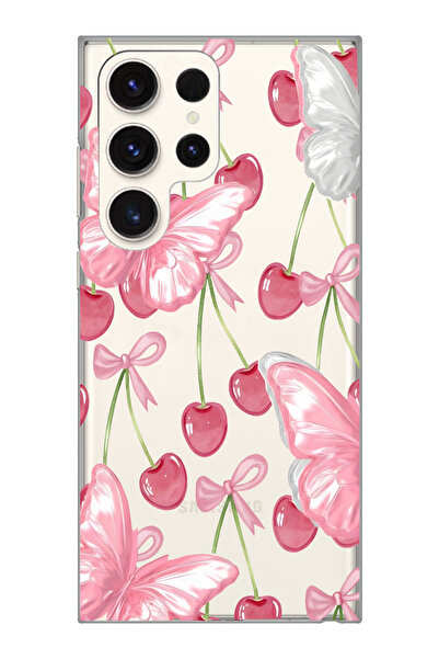 moonset Samsung Galaxy S22 Ultra Uyumlu Baskılı Yumuşak Silikon Şeffaf Telefo...